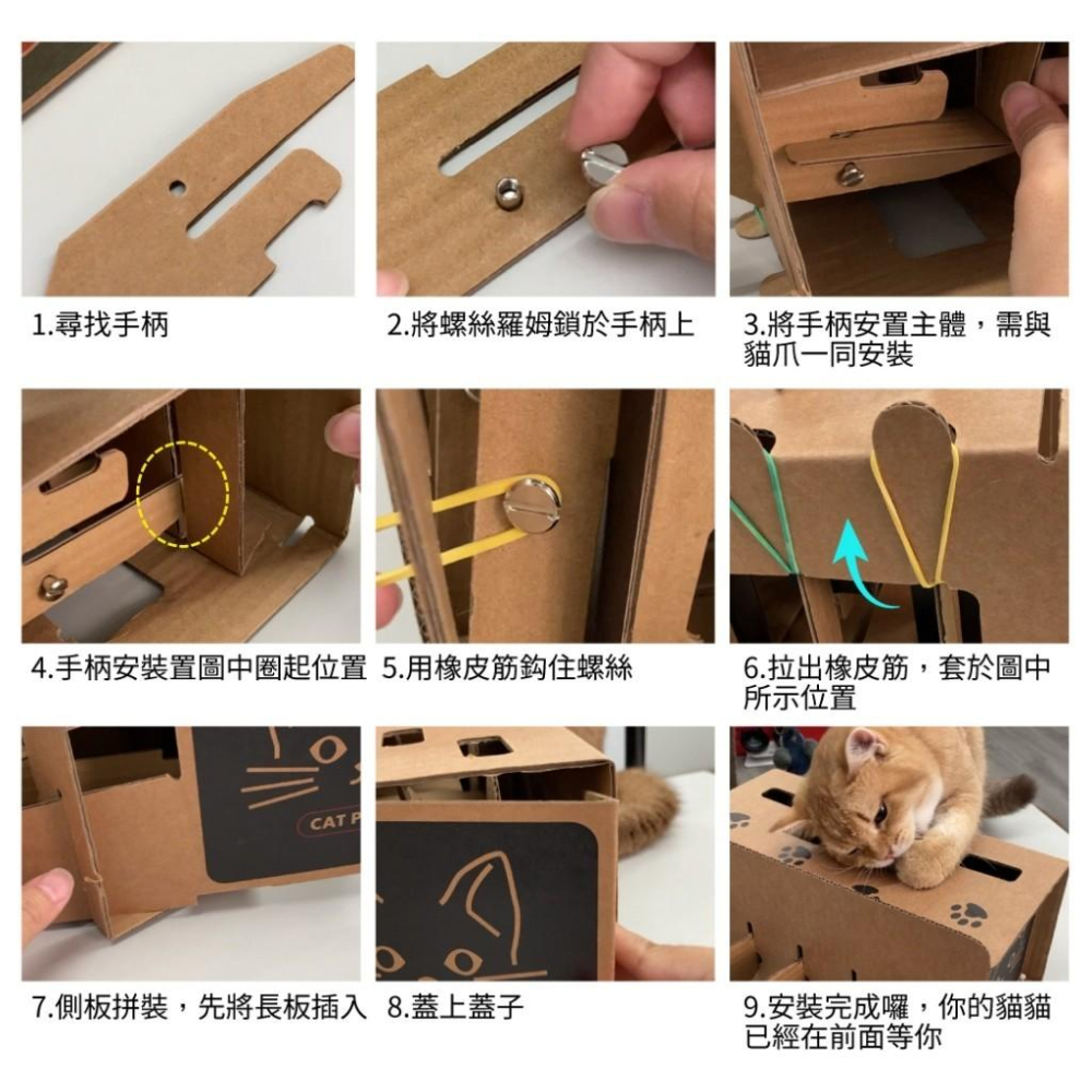 【大尾巴】有喵病 台灣現貨 貓抓板 貓紙盒 貓咪打地鼠紙盒玩具 貓抓窩 紙抓板 瓦楞抓板 貓抓板 貓窩-細節圖4