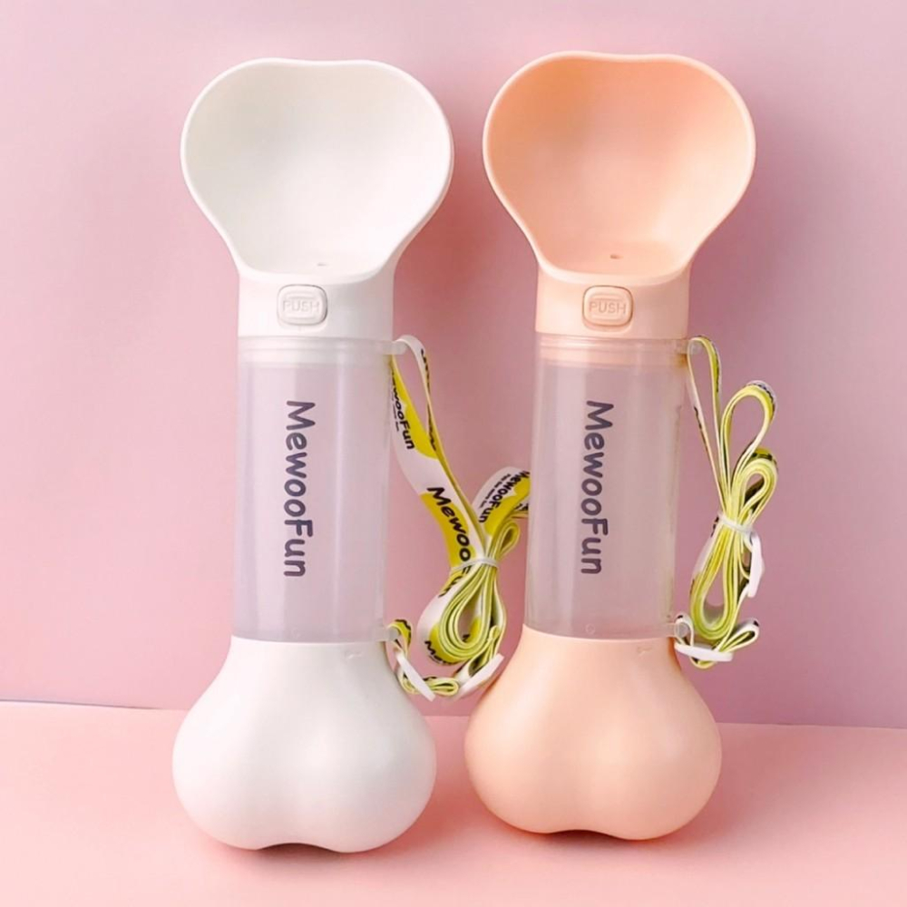 寵物來了 台灣現貨 狗骨頭外出杯 外出飲水杯 二合一外出飲水杯 狗狗撿便袋-細節圖3