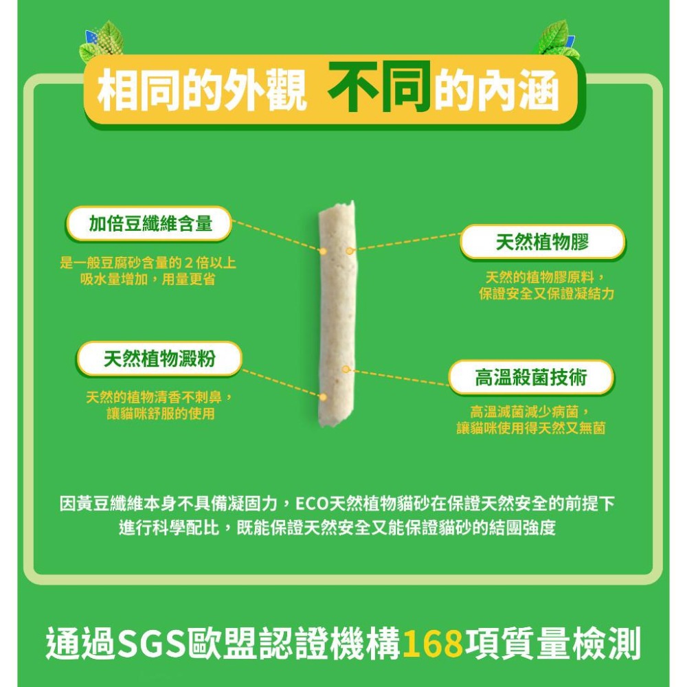 【ECO 艾可豆腐砂系列 】貓砂 凝結力強 瞬吸力強 低粉塵 7L(2.8kg)-細節圖5