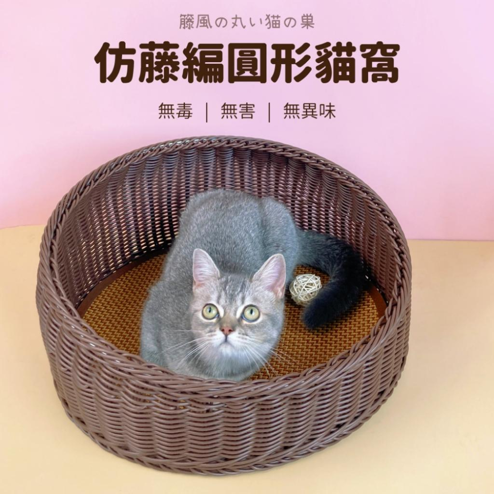 🍭有才寵物商店🔥台灣現貨西瓜劍麻盆 仿藤四季貓窩 瓦楞貓抓窩 可替換貓抓碗 牛油果劍麻貓抓碗 貓窩-細節圖4