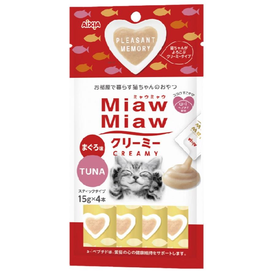 🍭有才寵物商店【AIXIA 愛喜雅】妙喵肉泥 貓零食 貓肉泥 寵物零食 15g (4支/包)-細節圖4