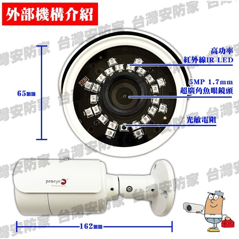 全新品 AHD 1080P 超廣角 紅外線 攝影機 2MP 防水 2.8mm 鋁合金 監視器 監控 鏡頭 適 昇銳 可取-細節圖2