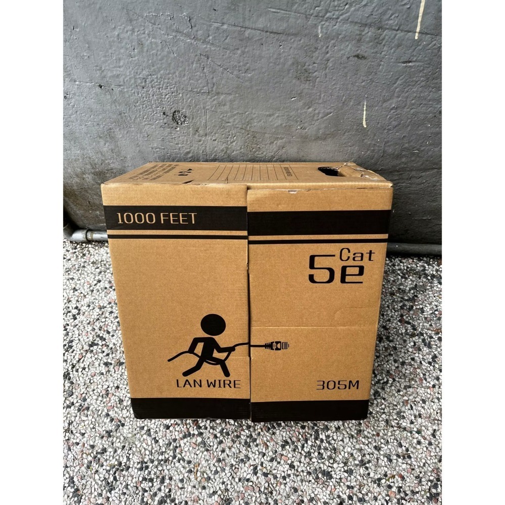 Cat5e 305M 箱 305米 卷 網路線 8芯 適 水晶頭 監視器 攝影機 非 cat6 控制線 絞線傳輸器-細節圖4