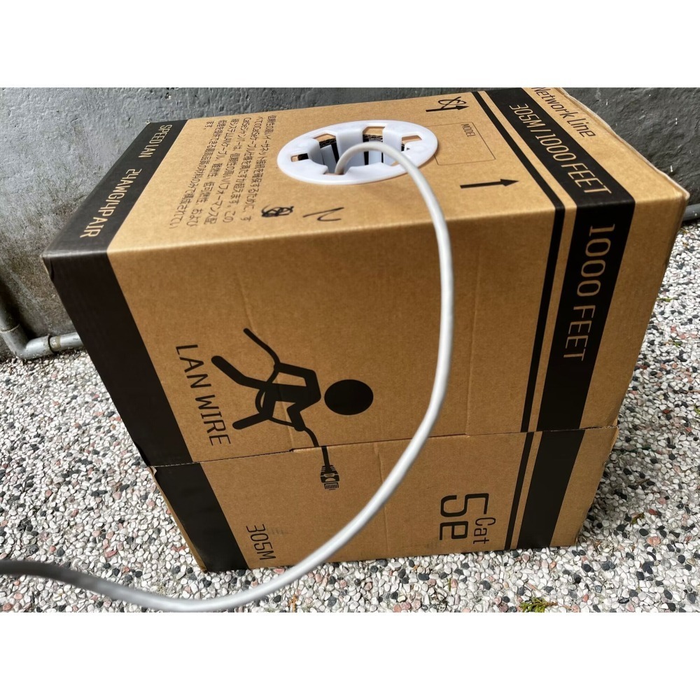 Cat5e 305M 箱 305米 卷 網路線 8芯 適 水晶頭 監視器 攝影機 非 cat6 控制線 絞線傳輸器-細節圖6