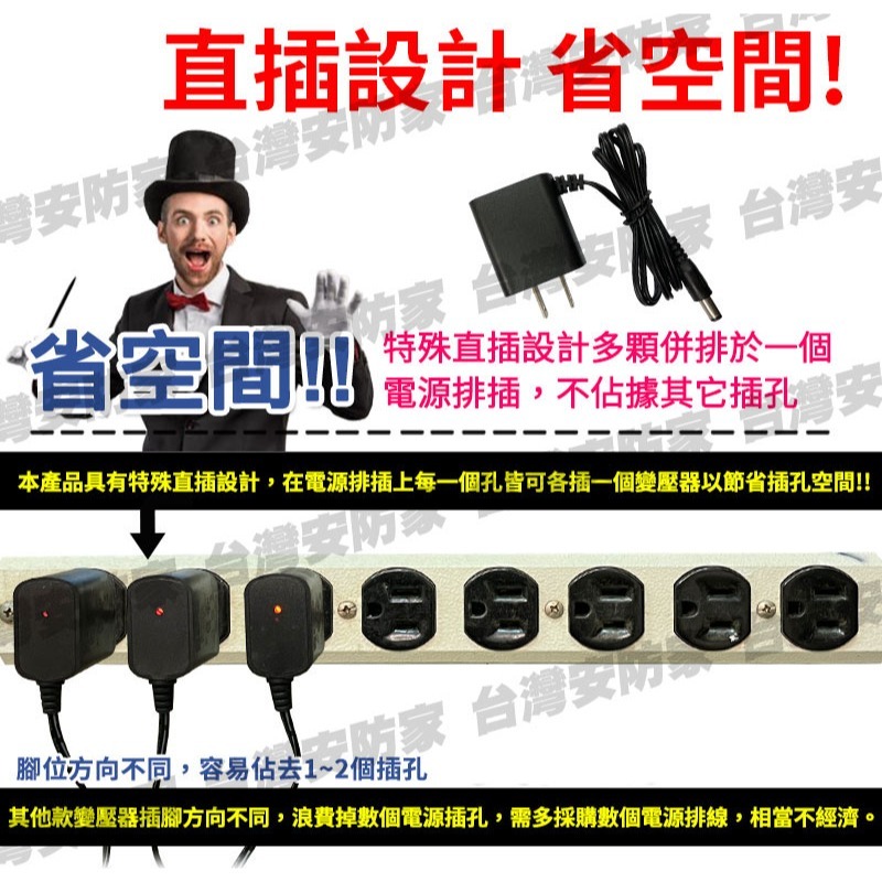 DC 12V 1A 變壓器 BSMI 安規認證 台灣 監視 電源 供應器 充電器 監控 攝影機 非 帝聞 2A 5A-細節圖5