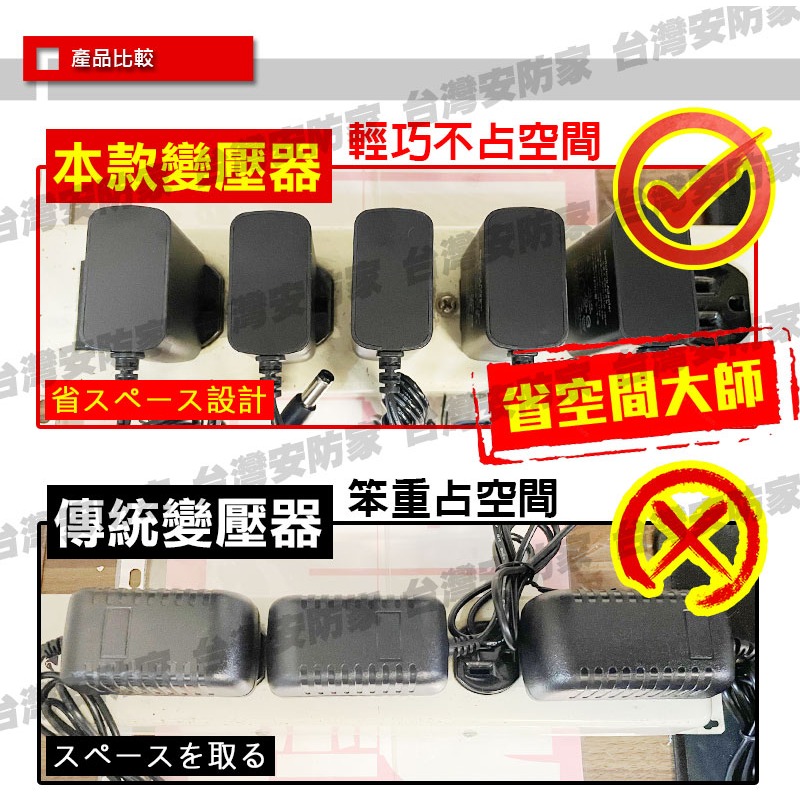 帝聞 DC12V 1A 安規 變壓器 DVE BSMI 適 攝影機 1080P 2MP 5MP DVR NVR 鏡頭-細節圖3