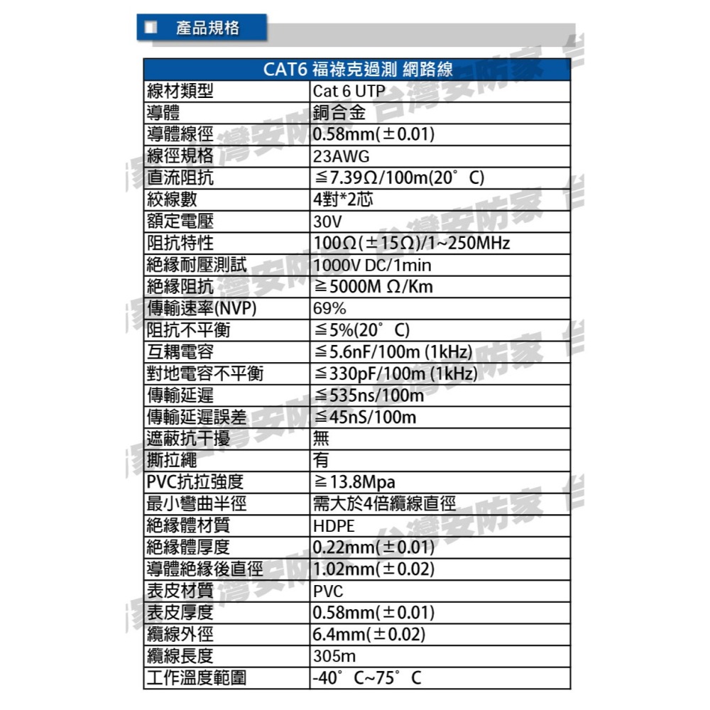 Cat6 305M 箱 305米 福祿克 認證 網路線 8芯 適 水晶頭 辦公OA 電腦 絞線傳輸 非 大同 Cat5e-細節圖8