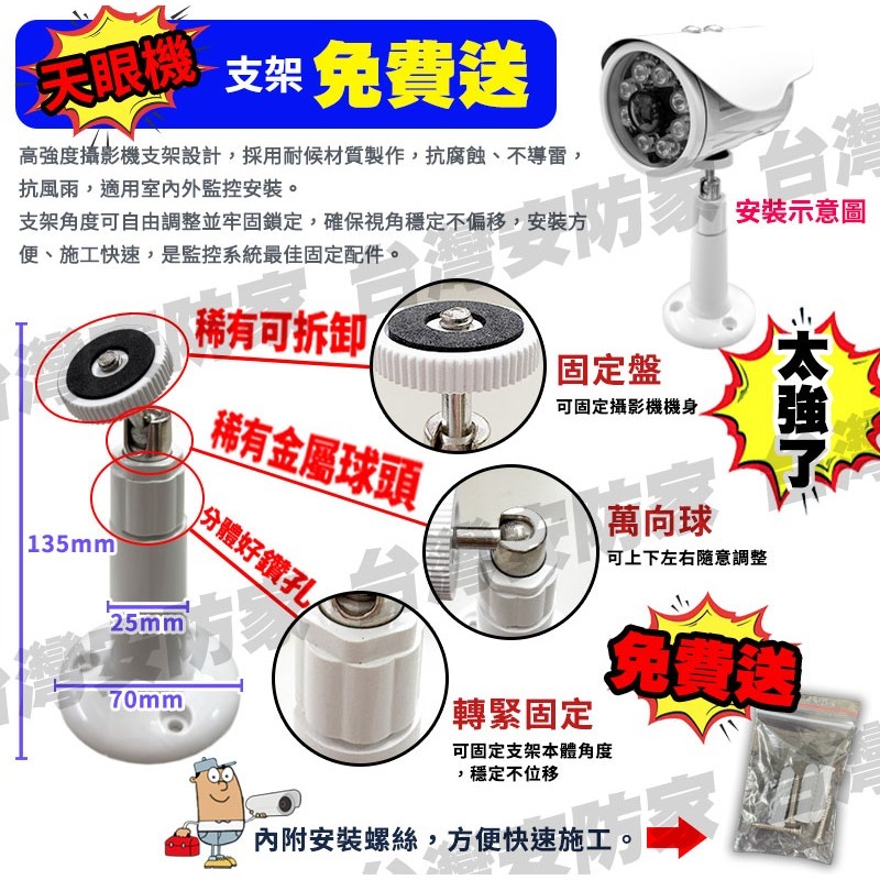 AHD 1080P 防水 紅外線 超廣角 攝影機 200萬 監控 鏡頭 適 昇銳 可取 5MP 4路 8路 DVR 主機-細節圖10