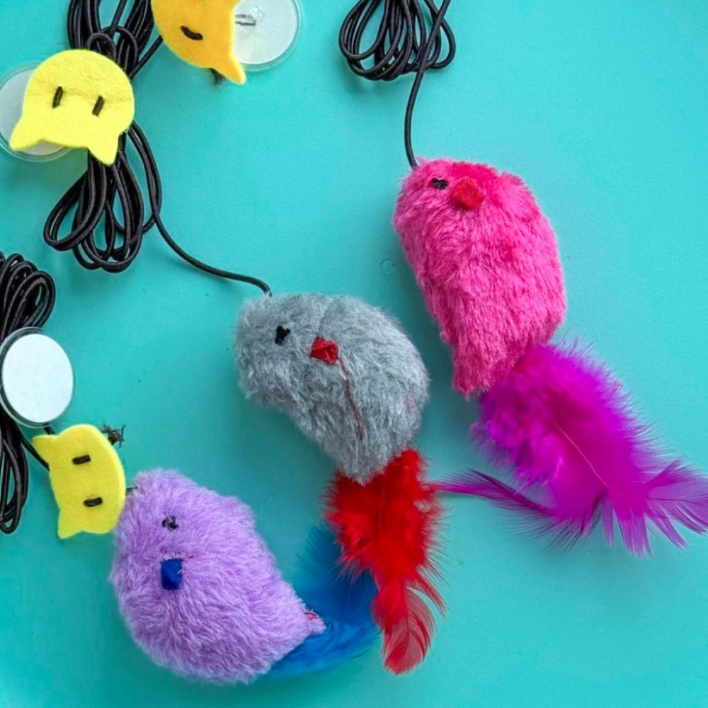 台灣現貨 驕傲貓狗 有喵病 懸掛式發聲老鼠 逗貓老鼠 懸掛式 逗貓玩具 解悶自嗨仿聲叫叫鼠-細節圖3