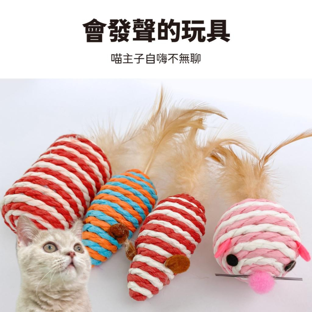 台灣現貨✅貓狗好時光 麻布鼠逗貓七件套  貓玩具-細節圖3