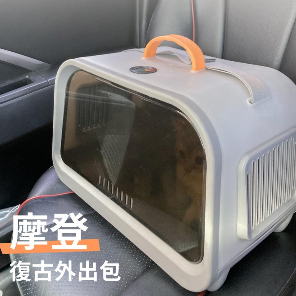 台灣現貨✅貓狗好時光 寵物來了 摩登復古寵物外出包  寵物雙肩包 寵物背包 外出包 狗背包-細節圖5