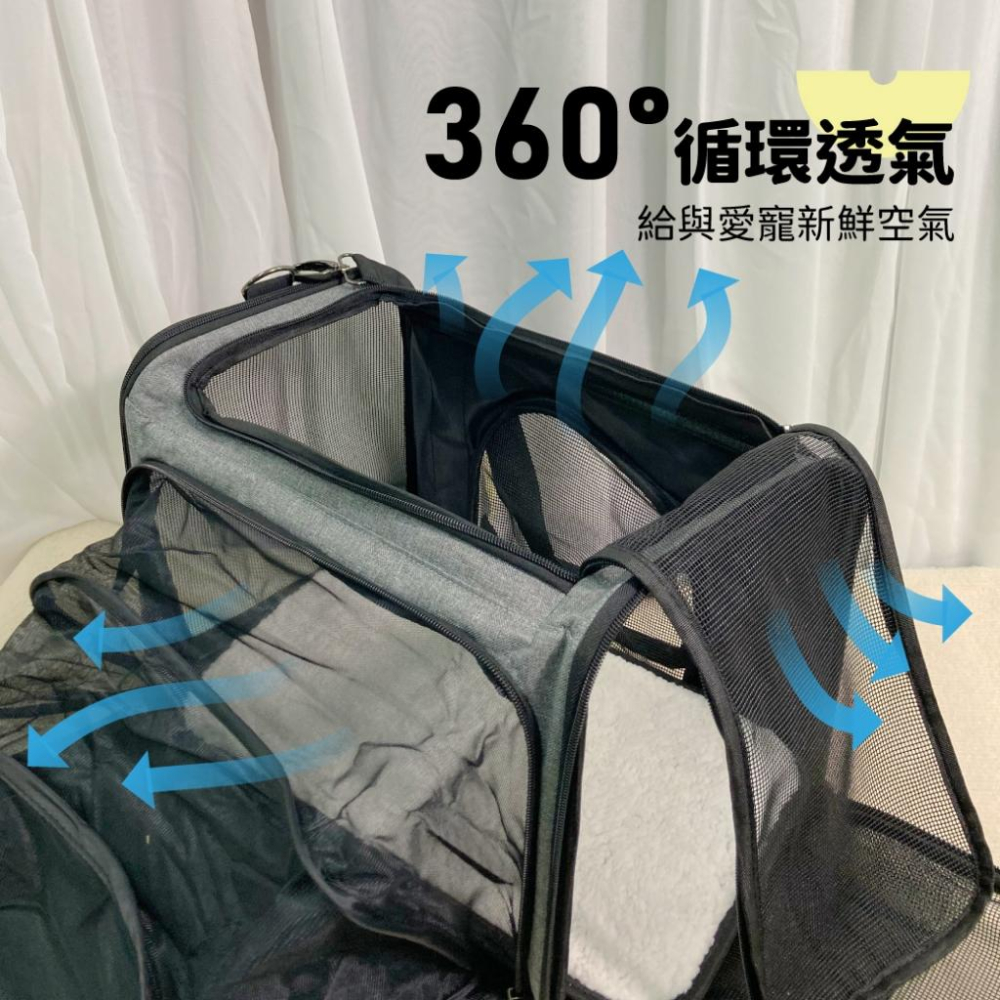 台灣現貨✅貓狗好時光 寵物來了 摩登復古寵物外出包  寵物雙肩包 寵物背包 外出包 狗背包-細節圖6