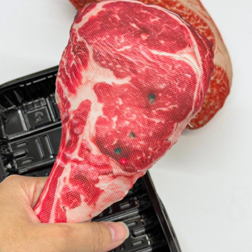 台灣現貨✅貓狗好時光 寵物來了 仿真牛排發聲玩具 貓狗玩具 貓玩具 狗玩具 寵物玩具-細節圖4