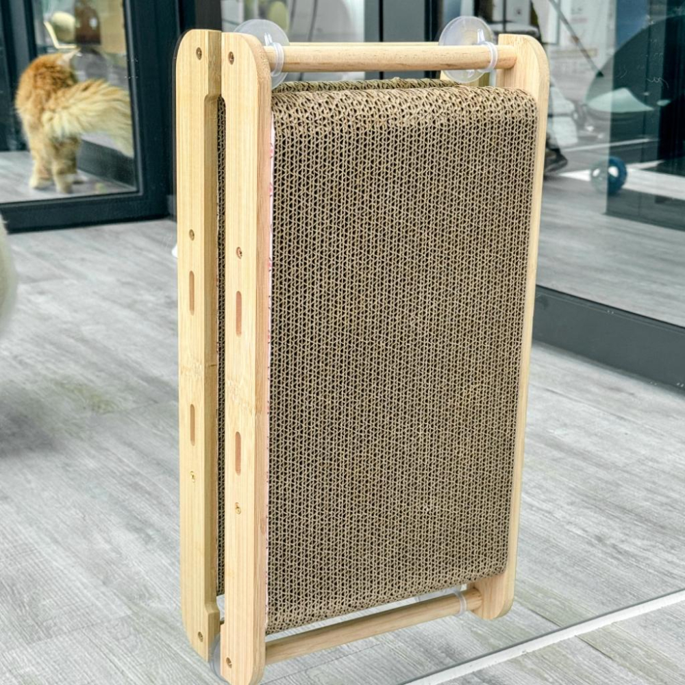 台灣現貨✅貓狗好時光 有喵病  實木立式吸盤貓抓板 貓抓板替換芯 貓磨爪 貓抓板 貓玩具-細節圖5