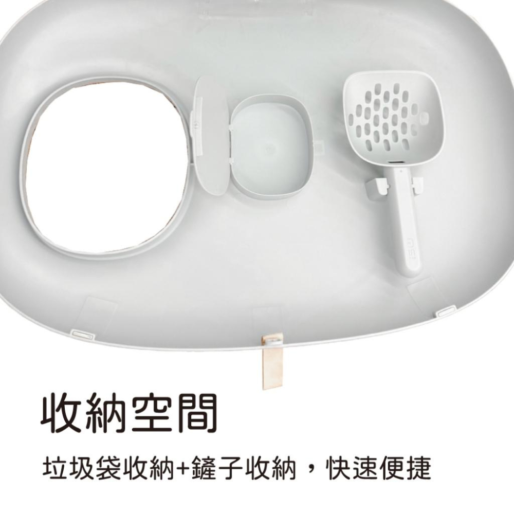 台灣現貨✅貓狗好時光 有喵病 台灣現貨 簡約不帶砂抽屜式貓砂盆 貓砂盆 貓砂鏟 大空間 貓廁所-細節圖7