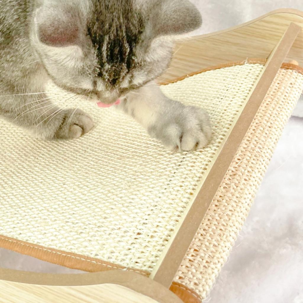 台灣現貨✅貓狗好時光有喵病 劍麻木質搖床 貓窩 貓抓板 睡窩 貓咪沙發 躺椅貓抓板 貓躺椅-細節圖4