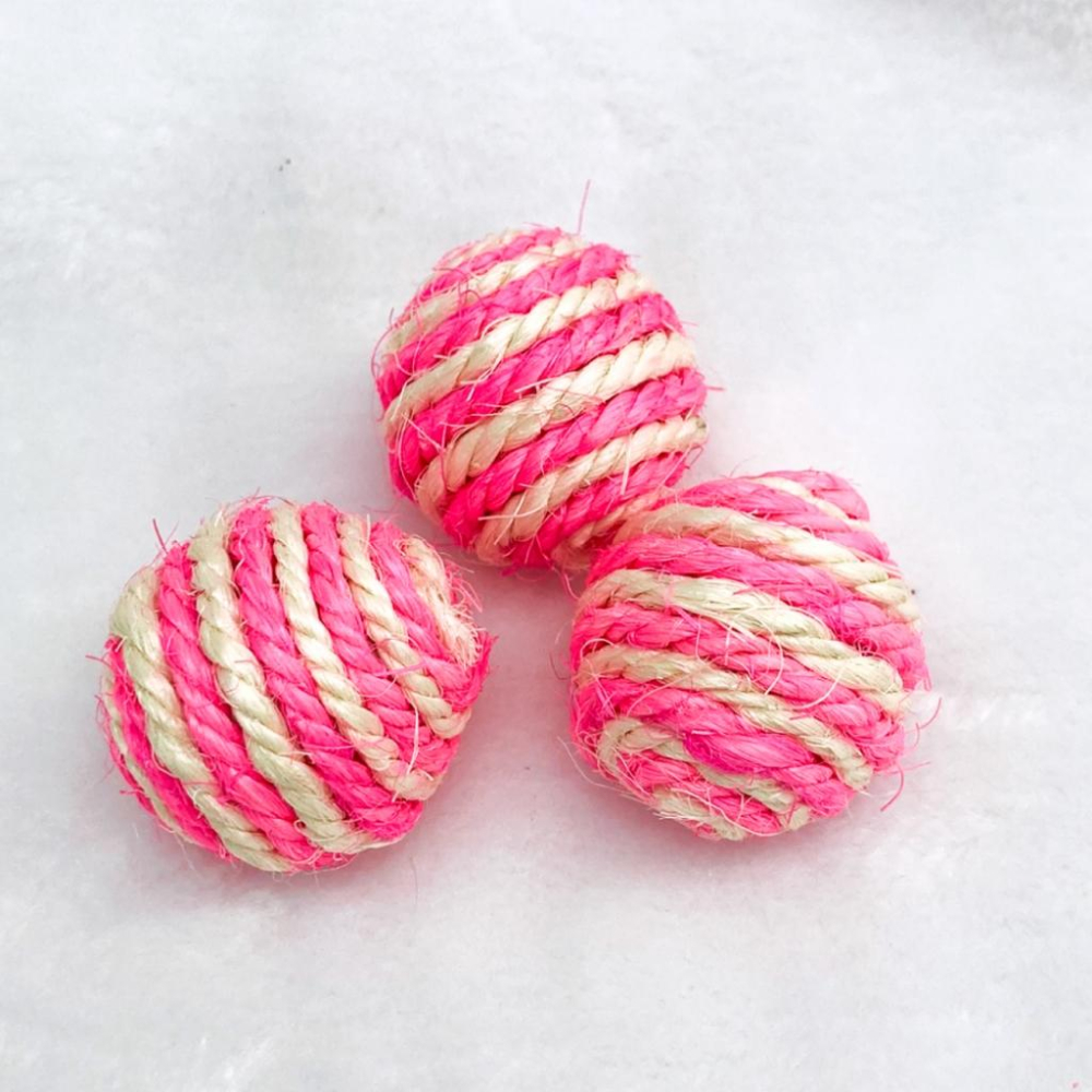 台灣現貨✅貓狗好時光 有喵病 寵物叮噹球 貓咪鈴鐺球 貓玩具 籠中鈴鐺球 毛絨鈴鐺球 劍麻球-細節圖9