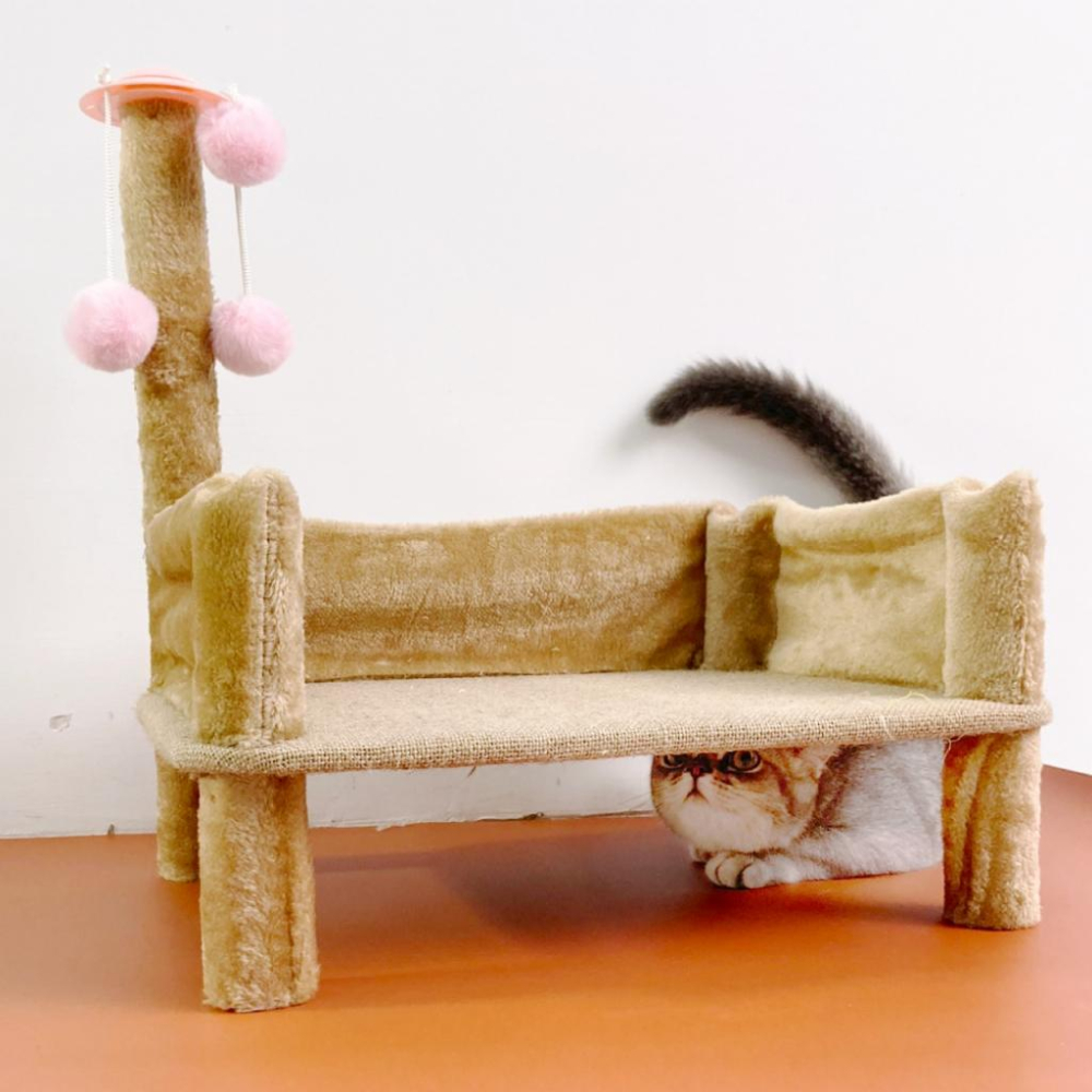 台灣現貨✅貓狗好時光 有喵病 多功能貓抓床 貓抓屋 貓床 貓窩 貓睡墊 貓抓床 寵物窩 寵物用品-細節圖5