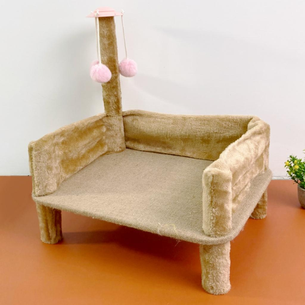 台灣現貨✅貓狗好時光 有喵病 多功能貓抓床 貓抓屋 貓床 貓窩 貓睡墊 貓抓床 寵物窩 寵物用品-細節圖6