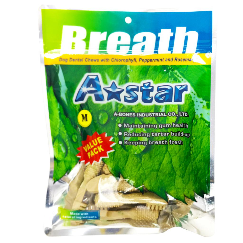 ✅貓狗好時光【Astar AB亮白雙頭潔牙骨】狗零食 潔牙骨 犬零食【袋裝】-細節圖3