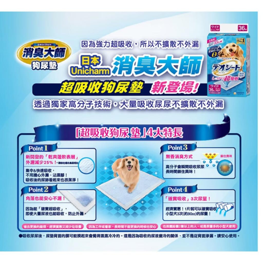 ✅貓狗好時光【Unicharm 嬌聯 超吸收 / 森林香 狗尿墊 】尿墊 寵物尿墊-細節圖6
