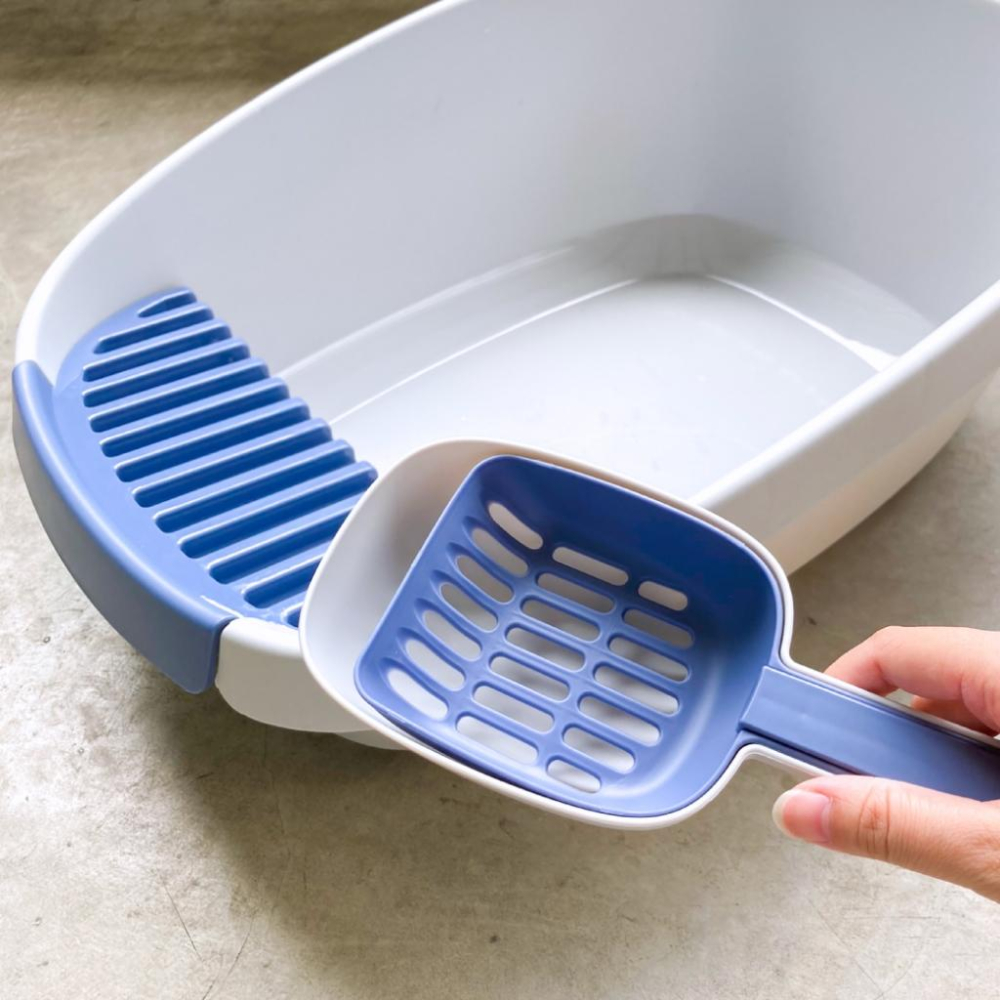 ✅貓狗好時光 有喵病 蛋形半封閉貓砂盆 貓砂盆 抽屜式 大空間 落砂踏板貓廁所 貓便盆-細節圖7