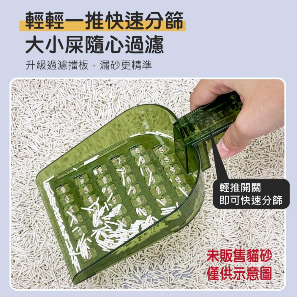 台灣現貨貓狗得來速 寵物來了 可變形貓砂鏟 極簡多用孔 大號加厚 豆腐砂 貓砂鏟 鏟貓砂-細節圖3