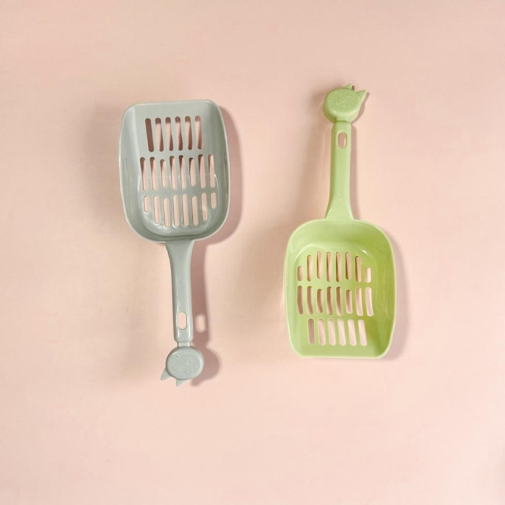 台灣現貨貓狗得來速 有喵病 粉彩貓頭鷹貓砂鏟 加大貓砂專用鏟 大貓砂鏟 貓廁所 快速漏砂-細節圖3