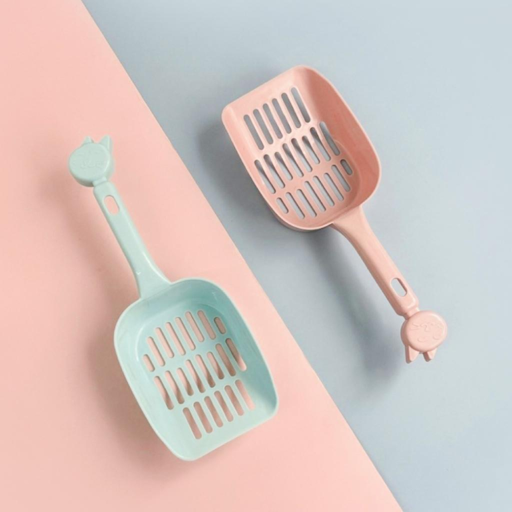 台灣現貨貓狗得來速 有喵病 粉彩貓頭鷹貓砂鏟 加大貓砂專用鏟 大貓砂鏟 貓廁所 快速漏砂-細節圖4