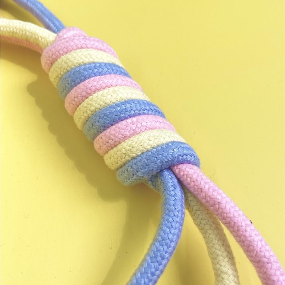 台灣現貨貓狗得來速  馬卡龍色系棉繩玩具 磨牙玩具 棉繩拉環玩具-細節圖5