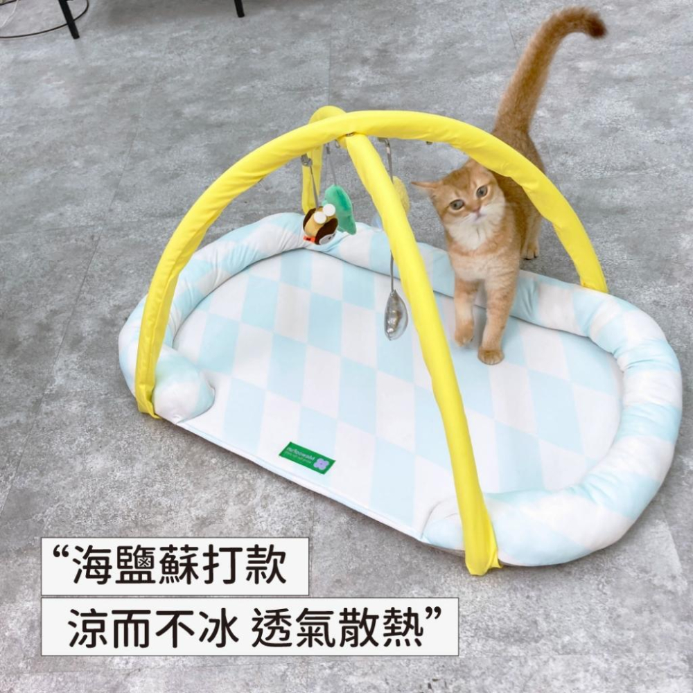 台灣現貨貓狗得來速 有喵病 清涼自嗨墊 夏季 涼蓆 寵物 貓咪 逗貓 貓睡墊 貓窩 玩具睡墊 寵物床-細節圖6