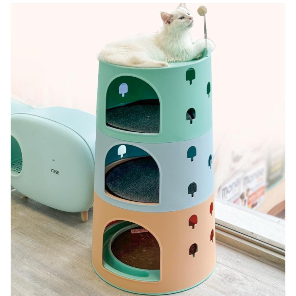 台灣現貨貓狗得來速 有喵病 四季通用多功能貓塔 貓窩 貓跳台 貓抓板-細節圖6