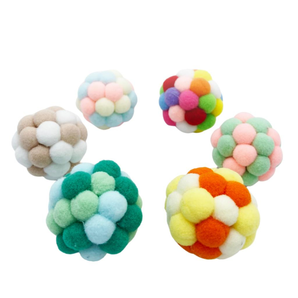 🐻維尼寵物🔥台灣現貨 有喵病 寵物叮噹球 貓咪鈴鐺球 貓玩具 籠中鈴鐺球 毛絨鈴鐺球 劍麻球-細節圖5