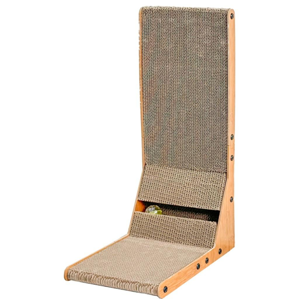 🐻維尼寵物🔥台灣現貨 有喵病 紙盒L型貓抓板 貓抓板 貓玩具 貓抓窩 瓦楞紙抓板 貓磨爪-細節圖9