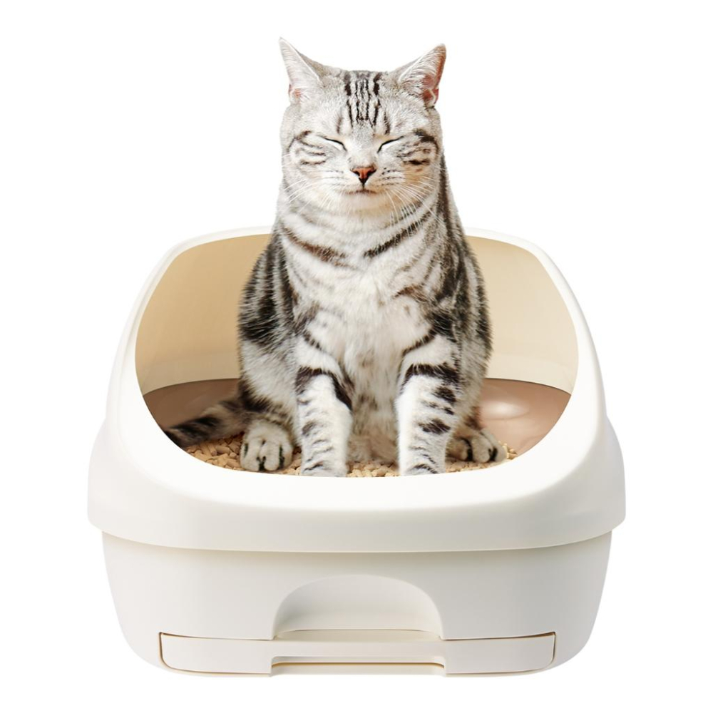 🐻維尼寵物🔥台灣現貨 【Unicharm Pet 雙層貓砂盆】半罩 全罩 貓砂盆 嬌聯貓砂盆-細節圖8