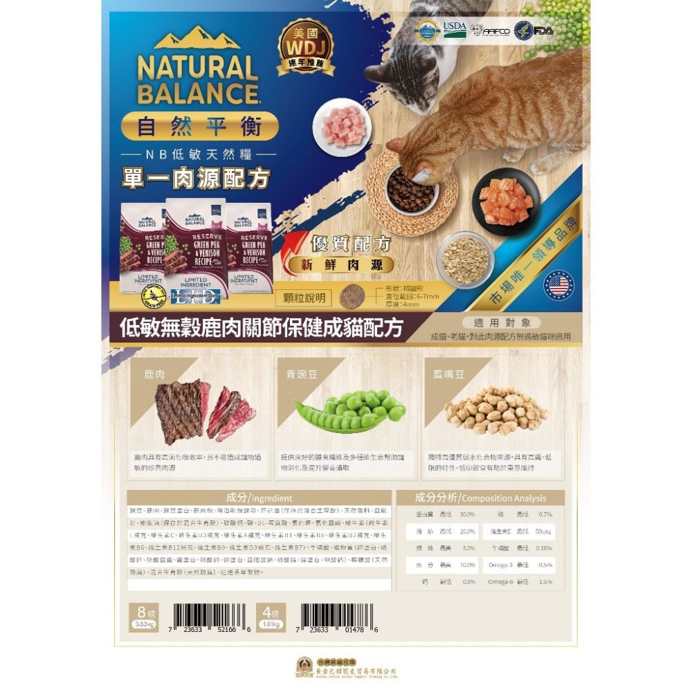 🐻維尼寵物【NB 天然貓糧】Natural Balance 貓飼料 全齡貓 室內貓【大包 15磅】-細節圖9