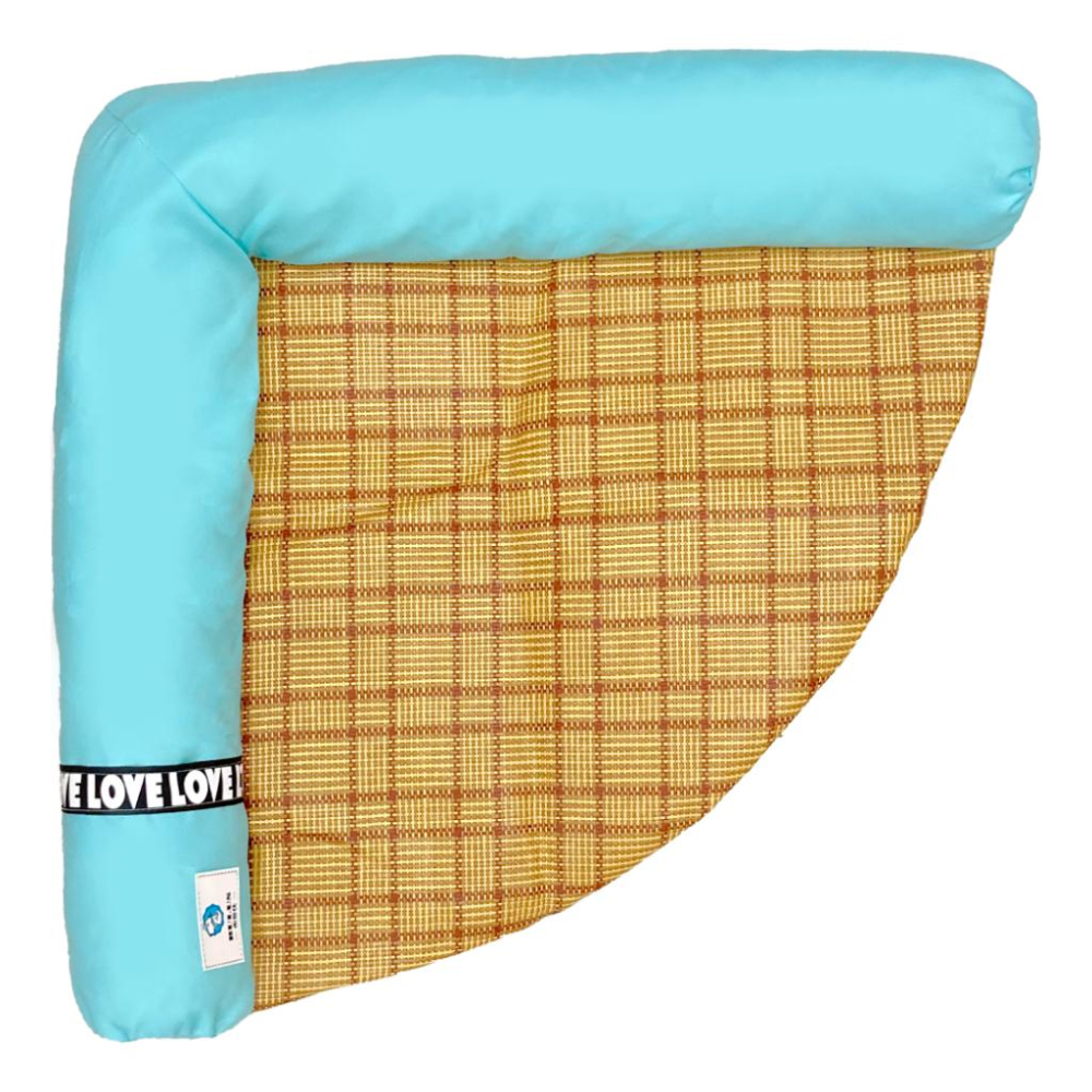 台灣現貨熊好命🧸寵物來了 素色三角涼蓆沙發 寵物草蓆 狗睡床 貓睡床 寵物睡窩 寵物睡墊-細節圖5