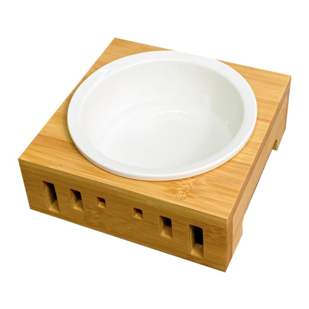 台灣現貨熊好命🧸有喵病 木質拱形陶瓷碗架  寵物木碗架 陶瓷碗 寵物餐桌 貓咪碗-細節圖9