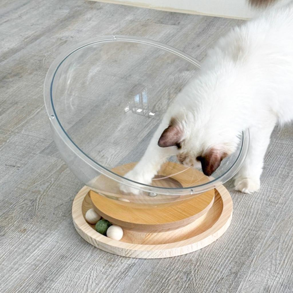 台灣現貨熊好命🧸太空艙實木轉盤貓窩 睡窩 貓睡窩-細節圖7