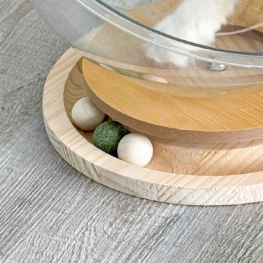 台灣現貨熊好命🧸太空艙實木轉盤貓窩 睡窩 貓睡窩-細節圖8