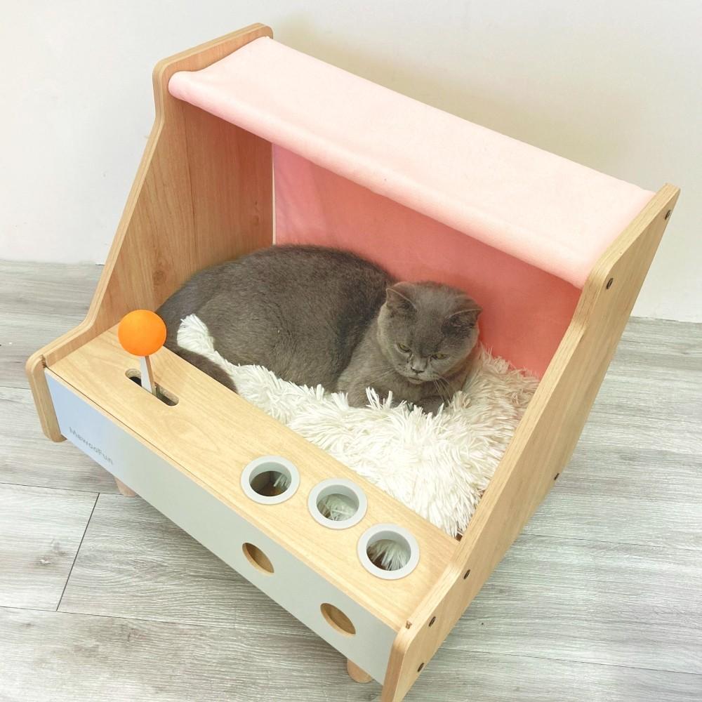 台灣現貨熊好命🧸寵物來了 遊戲機貓窩 貓玩具 貓窩 貓抓板 逗貓玩具-細節圖3