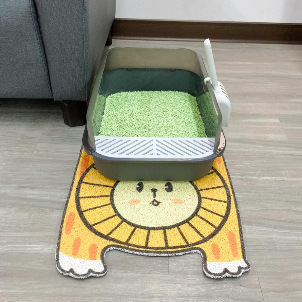 台灣現貨熊好命🧸有喵病 台灣現貨 防外濺雙層落砂墊 60CM 雙層貓砂墊 落砂踏板 動物造型-細節圖7
