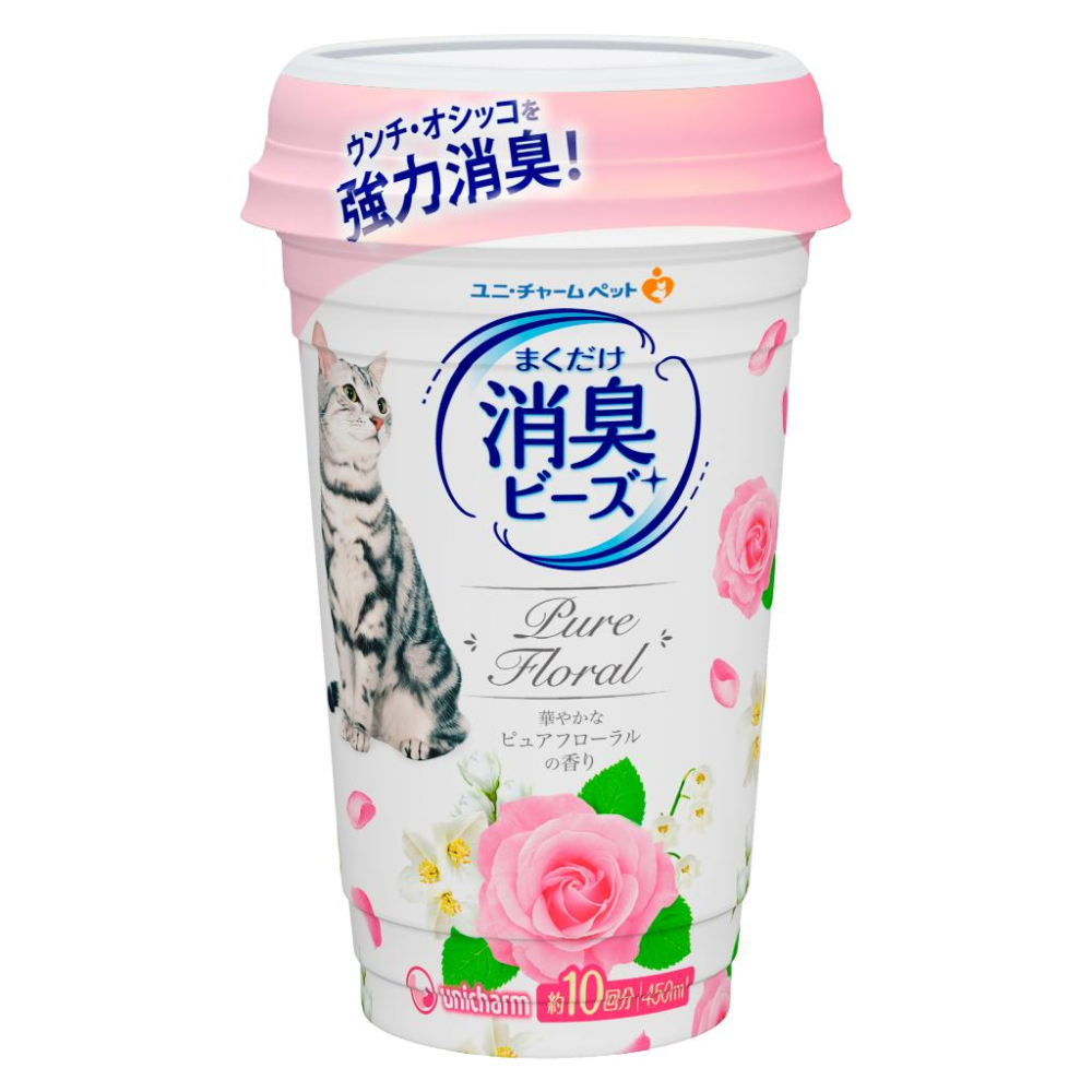 台灣現貨熊好命🧸 Unicharm 日本嬌聯 消臭大師 清新消臭貓盆消臭粒 450ml-細節圖9