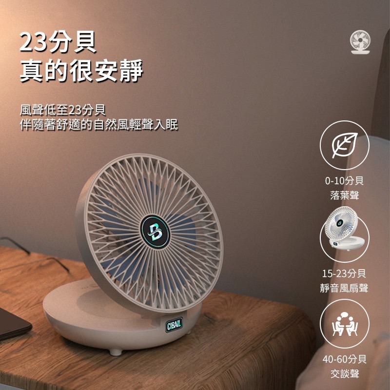 S1 壁掛桌面風扇 空氣循環扇 靜音風扇 風扇 觸控 桌扇 壁扇 電風扇 露營 辦公 小風扇 廚房風扇 折疊風扇-細節圖3