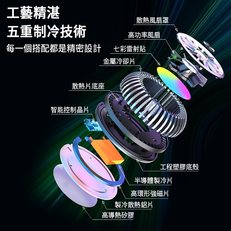 X8 磁吸散熱器 冰封散熱器 手機降溫 製冷器 手機冷卻器 降溫神器 適用手機 適用平板 強力吸附-細節圖4