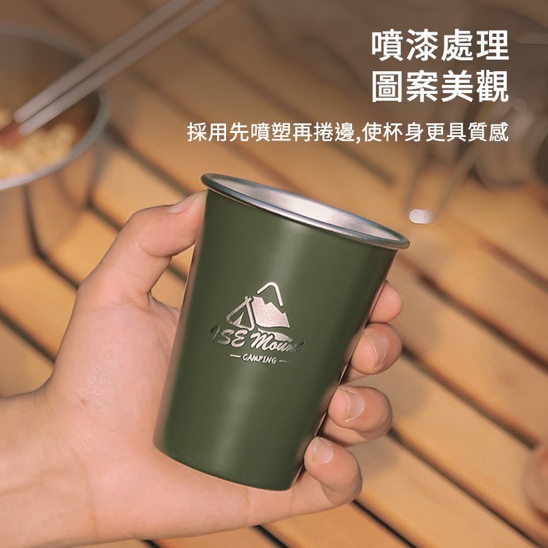 不鏽鋼杯 304不鏽鋼杯 露營杯 露營杯組 啤酒杯 野營杯 套杯 5入送帆布收納袋 露營啤酒杯 咖啡杯-細節圖5