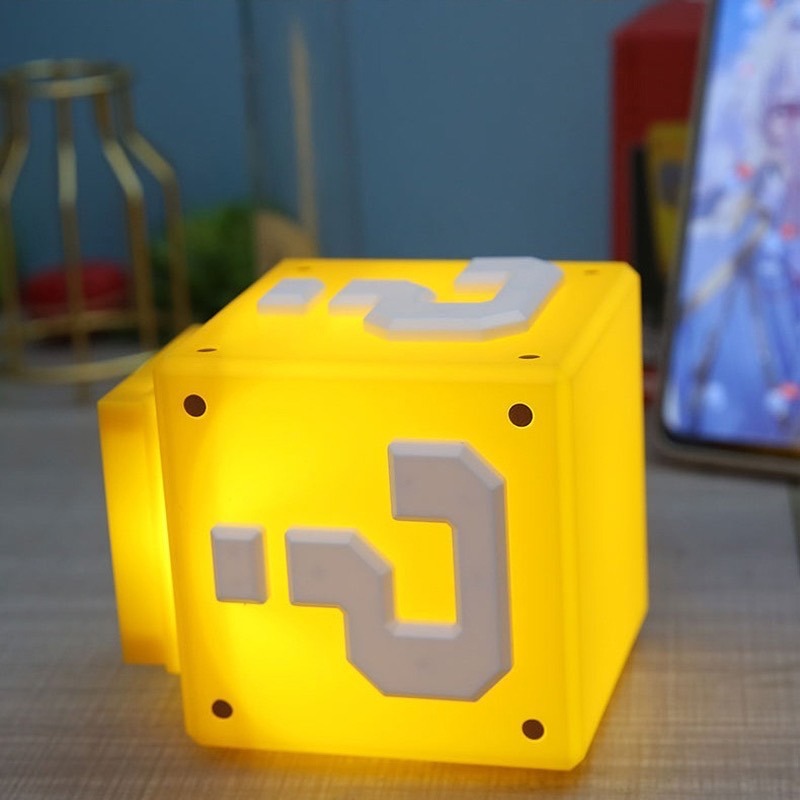 超級瑪利歐 LED問號燈 小夜燈 問號燈 造型燈 問號磚 問號方塊 SUPERMARIO 造型夜燈 方塊燈 禮物 氛圍燈-細節圖4