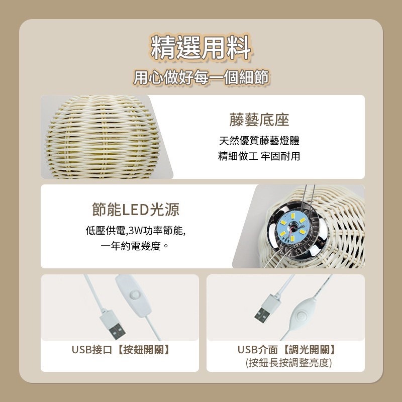 百頁藤編燈 復古檯燈 百折燈罩 桌面燈 小夜燈 ins 桌上 氣氛燈 鄉村風 北歐 簡約 床頭燈 造型燈-細節圖3