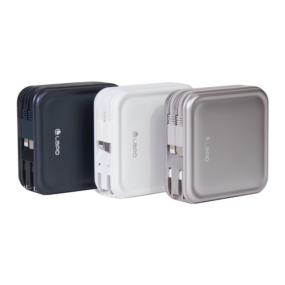 ￼【LAPO】三代 支援iPhone15 超進化八合一無線快充行動電源 LaPO行動電源三代 行動電源自帶線