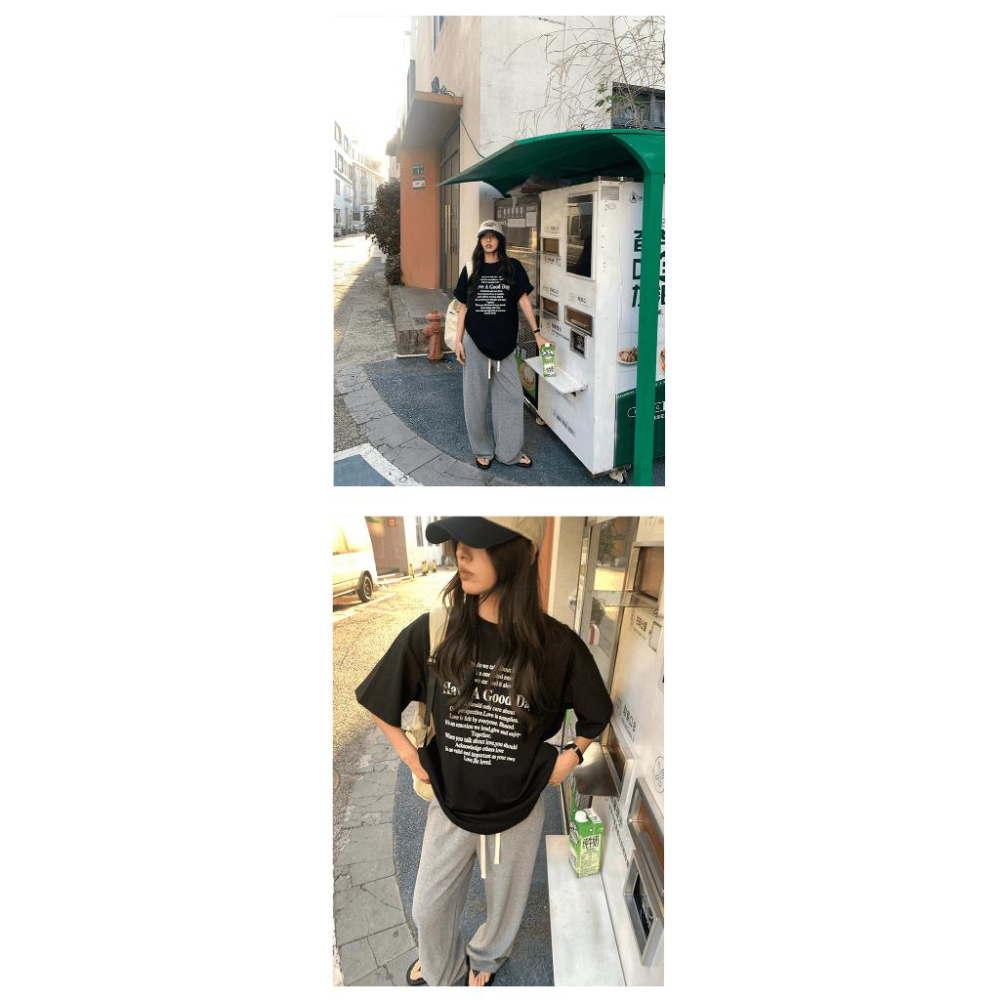 貓町選品🐯台灣現貨【H5030】實拍早春韓系簡約棉質闊腿休閒褲-細節圖7